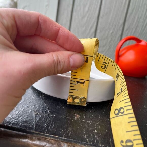 Vintage 70s Ceramic Ashtray 5" Brown Concentric Circle Mod Design - Picture 10 of 11